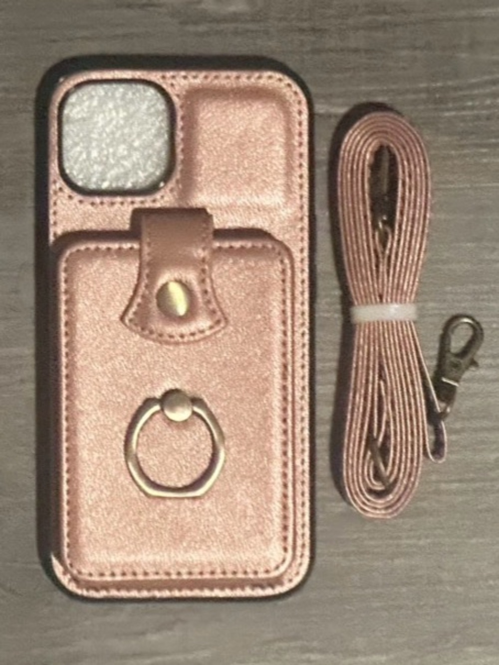 💞 New Rose Gold Crossbody Phone Wallet Bag Compatible with iPhone 16